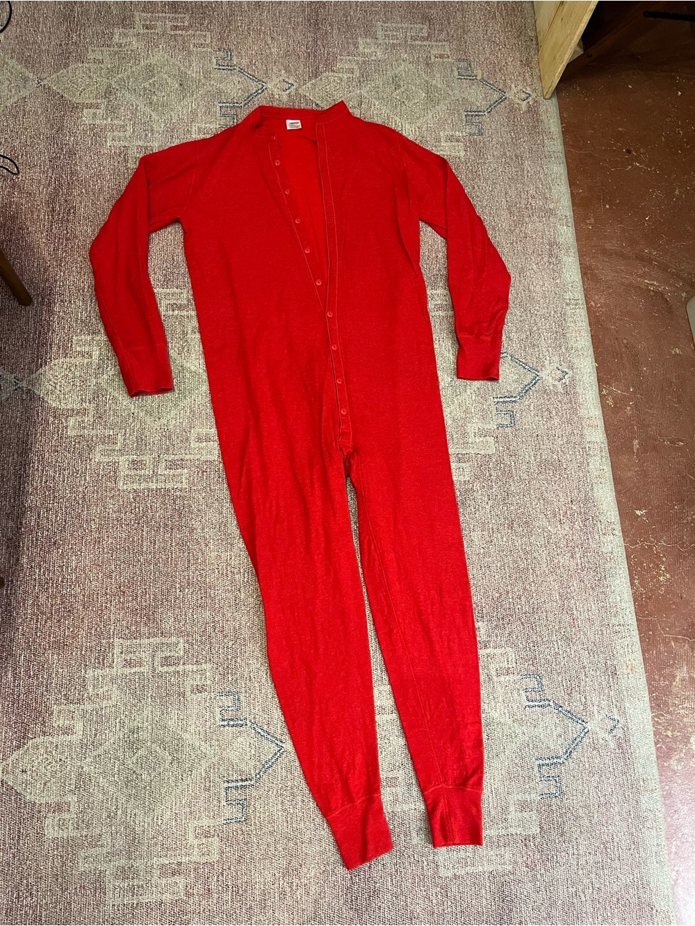 Union Suit thermal underwear men’s XL merino wool cotton blend in like new cond